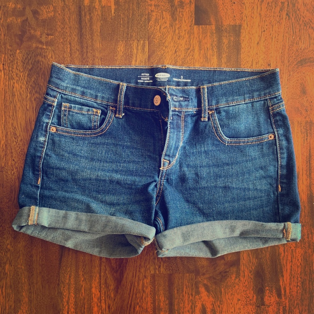 SOLD | OLD NAVY | Fitted Cuffed Denim Shorts